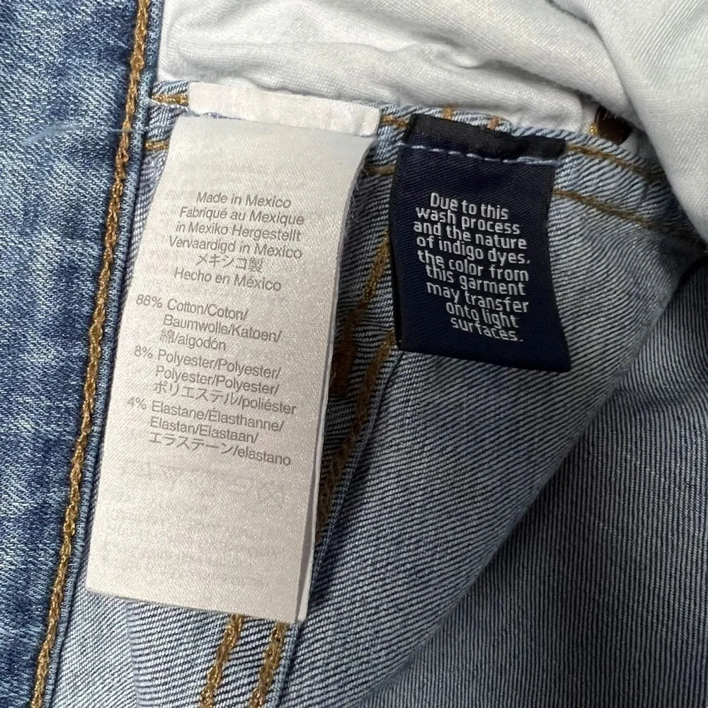 Madewell Womens Blue High Rise Stovepipe Straight Leg Denim Jeans 35T Raw Hem